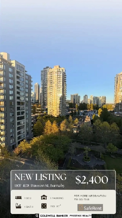 Brentwood Spacious 1BR with Stunning View (Burnaby) Image# 1