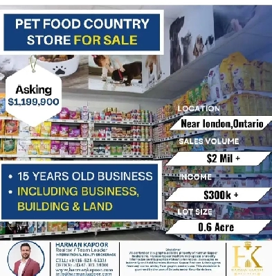 PET FOOD COUNTRY STORE FOR SALE - NEAR LONDON Image# 1