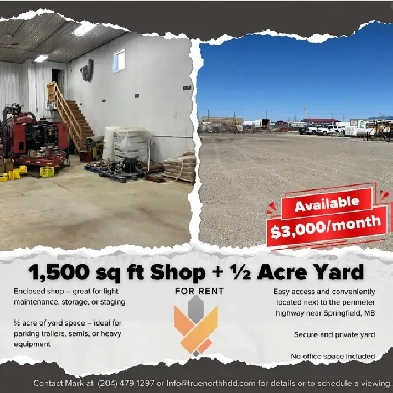 1,500 sq ft Shop   ½ Acre Yard Image# 7