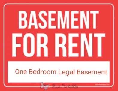 one beroom legal basement  available June 1 Image# 1