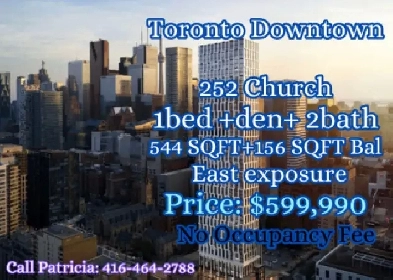 toronto downtown 1bed den 2bath ONLY599K!! Image# 1