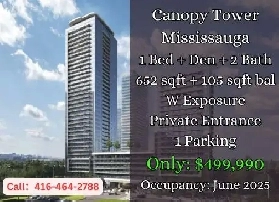 Canopy Tower | 1 Den, 2 Bath   Pvt Entrance  | $499K | June Image# 1