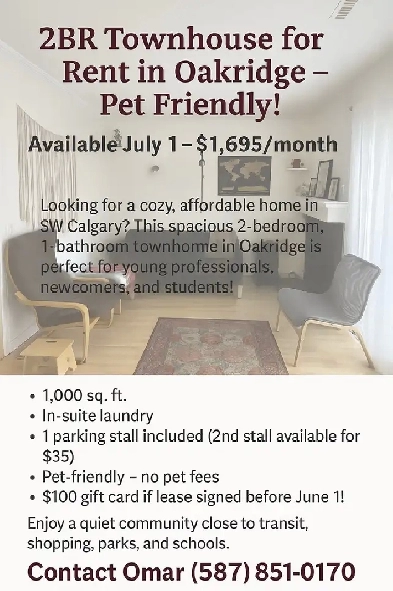 2BR Townhouse for Rent in Oakridge – Pet Friendly! Image# 8