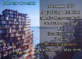 Aqualuna Condo (2 B   Den   2.5 bath, 1367sqft) ONLY $1,880,000. Image# 1