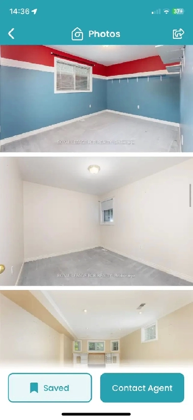 unfurnished bedroom in basement  for rent. wash Image# 1