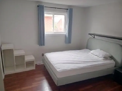 Standard size bedroom furnished with sharing washroom Image# 1