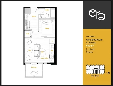 1-Bedroom Condo for Lease Takeover – Bridgeland – July 1 Move-In Image# 2