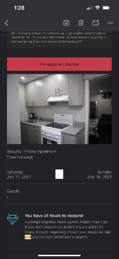 fully furnished basement Image# 1