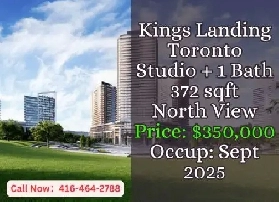 Kings Landing Toronto | Studio Condo | 372 sqft | $350,000 Image# 1