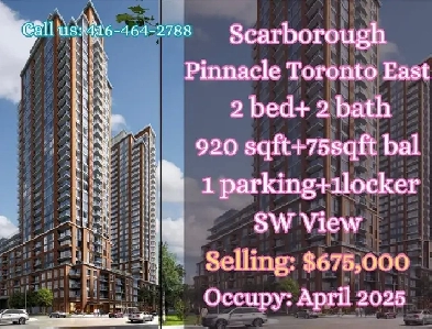 Luxury Scarborough Condo: Pinnacle Toronto East 2b2b $675K! Image# 1