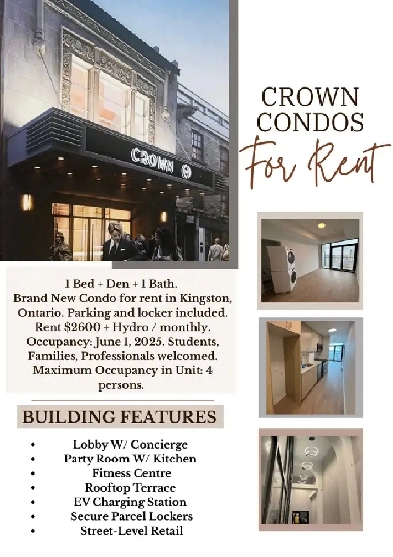 CONDO FOR RENT- Downtown Kingston Image# 1