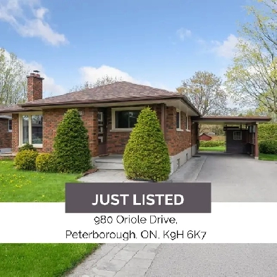 JUST LISTED - 980 ORIOLE DRIVE, PETERBOROUGH, ON, K9H 6K7 Image# 1