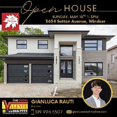 OPEN HOUSE SUNDAY MAY 18th 1-3pm 3654 Sutton Ave, Windsor ON Image# 1