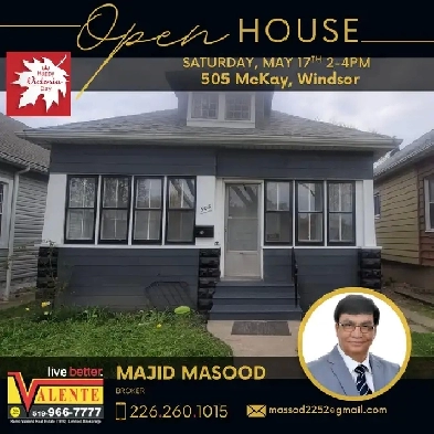 OPEN HOUSE SATURDAY MAY 17th 2-4pm 505 McKay, Windsor ON Image# 1