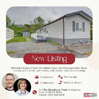 #34 - 6902 Okanagan Landing Rd, Vernon - Mobile Home in 55  Park Image# 1