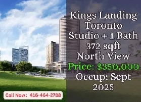 Kings Landing Toronto | Studio Condo | 372 sqft | $350,000 Image# 2