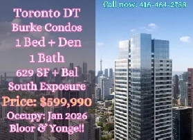 Burke Condo 1 1bed only $599k! Bloor Yonge location SELL AT LOSS Image# 1