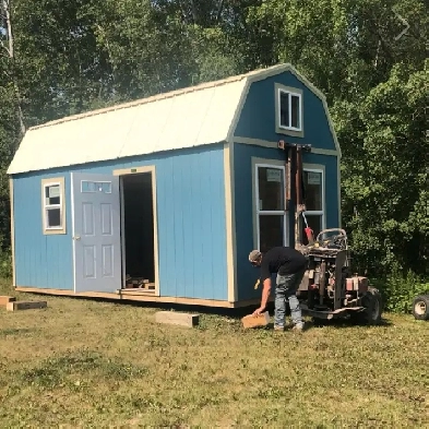 10x20 Shed — Double Lofted Barn Cabin, Large Windows Image# 3