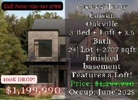 $100K Price Drop! Oakville Townhouse | 3 Bed   Loft | 2707 SQFT Image# 1