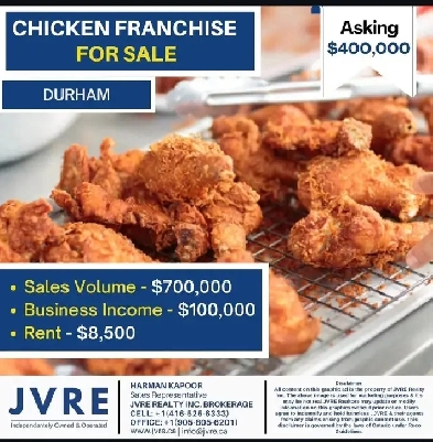 CHICKEN FRANCHISE FOR SALE – DURHAM Image# 1