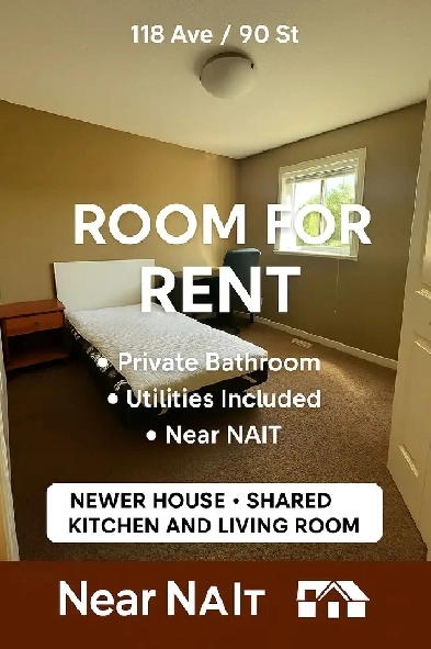 Furnished Room w/ Private Bath | All Utilities | Near NAIT Image# 1