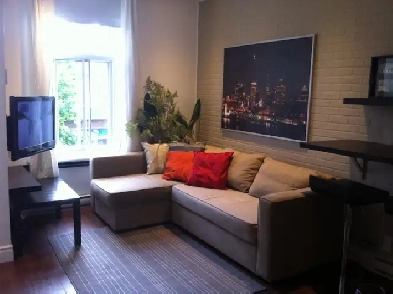 31/2 Meublé, terrasse, métro, tout équipé et tout frais inclus. Image# 1