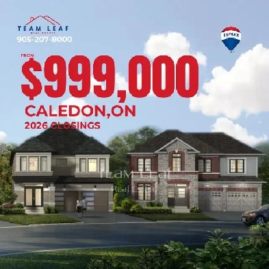 Detached Singles In Caledon, Brampton - $999,000 Image# 1