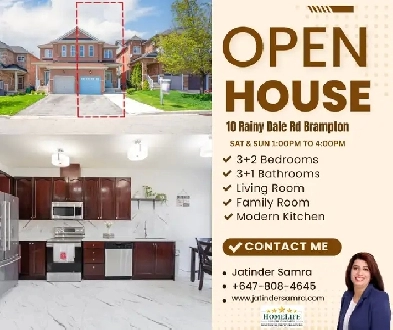️ Open House Alert: 10 Rainy Dale Rd Brampton ! Image# 1