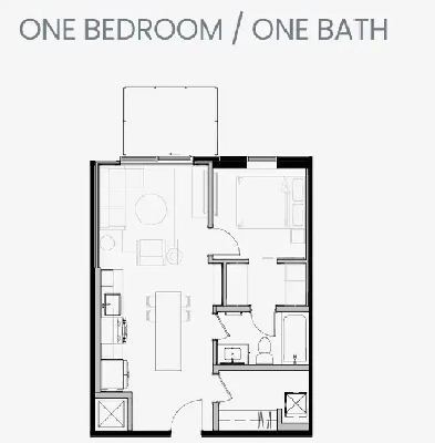 29th Floor 1-bedroom apartment at oliver east Image# 4