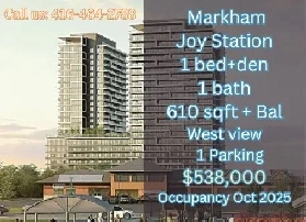 Prime Markham Location | Joy Station AssignmentOnly $538k Image# 1