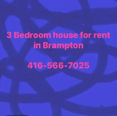 3 Bedroom house for rent in Brampton Image# 1
