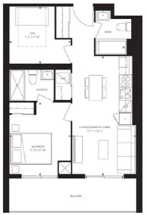 Vaughan Metropolitan Centre TC4 condo (1 Den, parking) Lease Image# 1