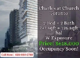 Charles at Church Toronto | 2 Bed 2 Bath | $618,000 | Occup Soon Image# 1