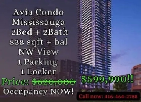 Avia Condo | 2 Bed 2 Bath | 838 SQFT | $599,990 | Mississauga Image# 1