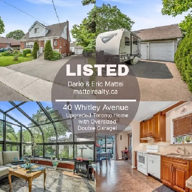 40 WHITLEY AVENUE - TORONTO HOME - DOUBLE GARAGE W12201205 Image# 7