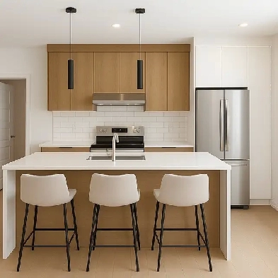4 & 5 ½ neufs, petit immeuble, rue calme, garage, Juillet et Image# 2