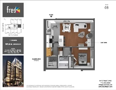 Disponible maintenant! Appartement Tour Fresk  #cession de bail# Image# 6