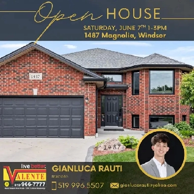 OPEN HOUSE SATURDAY JUNE 7th 1-3pm 1487 Magnolia, Windsor ON Image# 1
