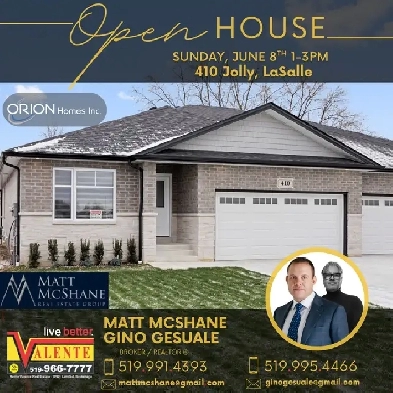 OPEN HOUSE SUNDAY JUNE 8th 1-3pm 410 Jolly, LaSalle ON Image# 1