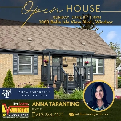 OPEN HOUSE Sun Jun 8 1-3 1080 Belle Isle View Boulevard, Windsor Image# 1
