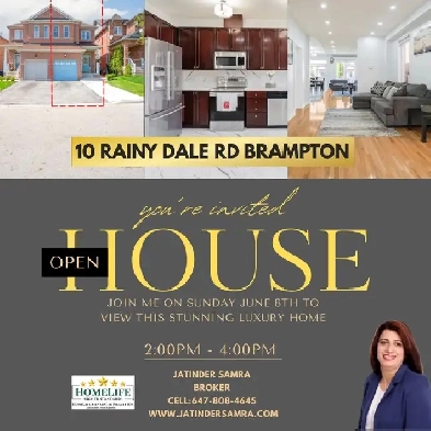 ✨ Open House this Sunday! 10 Rainy Dale Rd Brampton! Image# 1