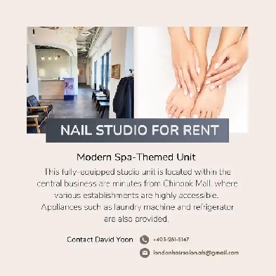 NAIL STUDIO FOR RENT!! Image# 1