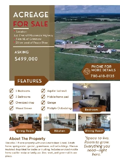 Live & Work from Home - Acreage for sale! Image# 4