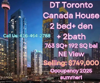 Canada House 2bed den 2bath ONLY $749k in Downtown Toronto! Image# 1
