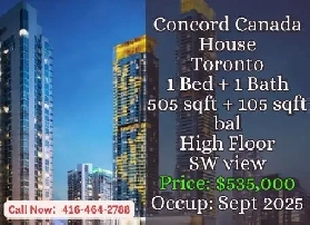 Concord Canada House Toronto | 1 Bed 1 Bath | $518,000 Image# 1