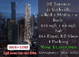11 Yorkville | 2 Bed   Media   2 Bath | 55  Floor | Parking ! Image# 1
