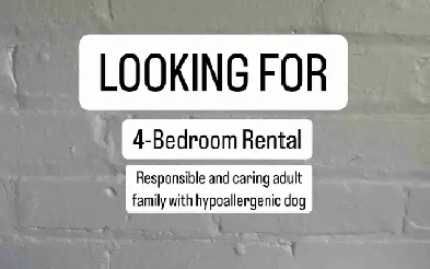 SEEKING 4-bedroom rental - Responsible Family of Four Image# 1