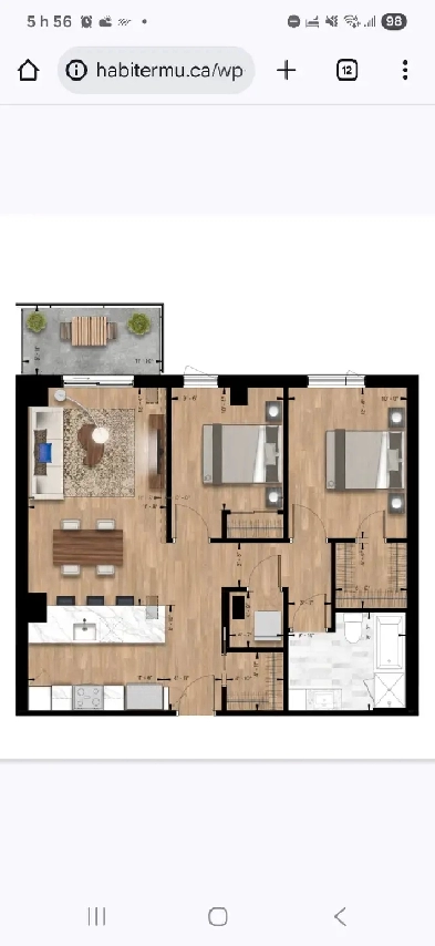 Appartement à louer sainte-foy. En face de place sainte-foy. Image# 4