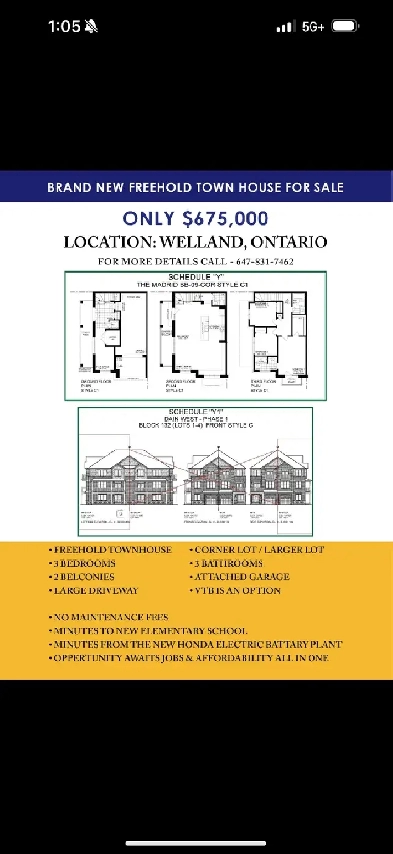 NEW FREEHOLD TOWN HOUSE - NO MAINTENANCE FEES! Image# 1