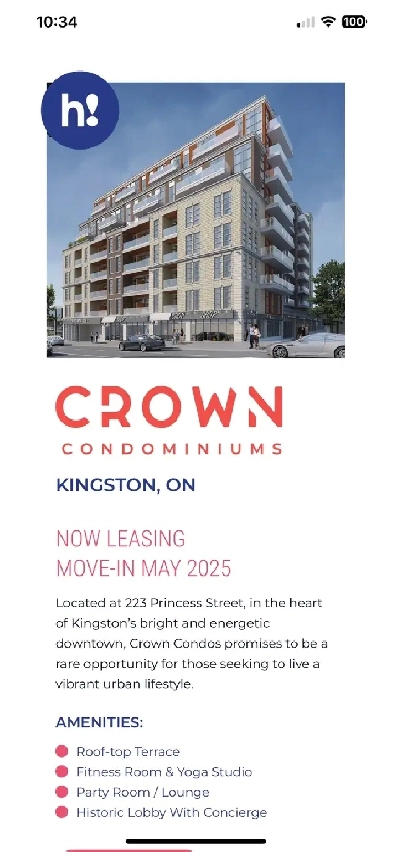 Brand new 605 sqft one bedroom condo unit downtown for rent Image# 7
